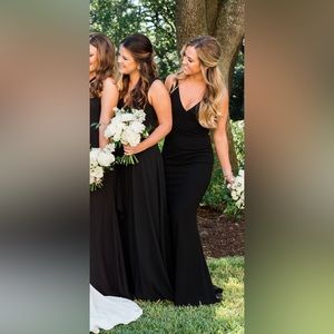 Lulus Black Maxi Formal Bridesmaids Dress